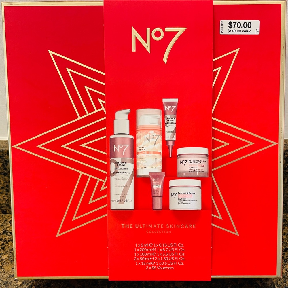 No7 Face Skin Care Gift Set NEW IN SEALED BOX 😍